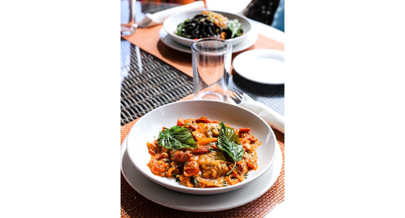 Bowl of butternut squash ravioli