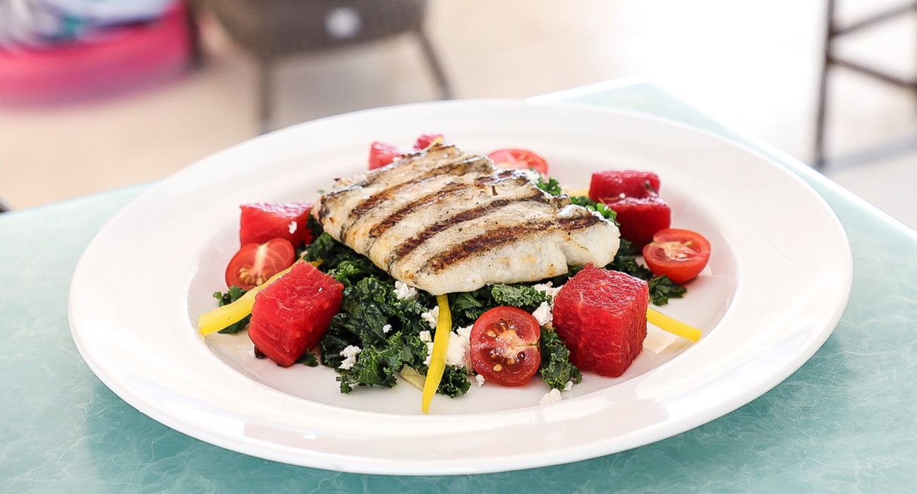 plate of grilled grouper